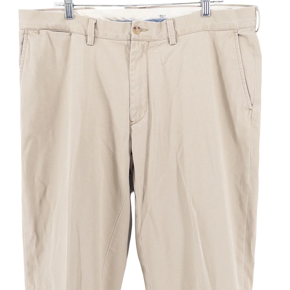 Polo Ralph Lauren Mens 38x32 Relaxed Fit Chino Pants Tan Cotton Khaki Preppy